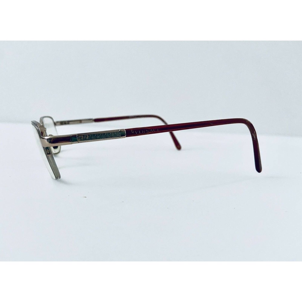 Versace Gold Rectangular Frame Glasses - image 3